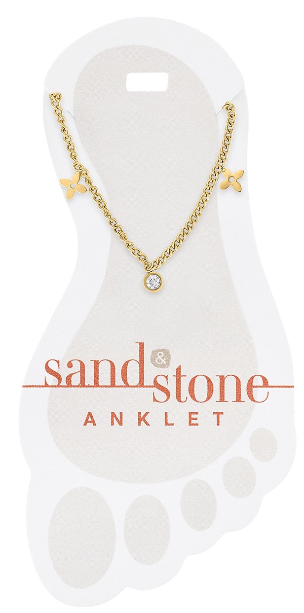 GOLD CLOVER DANGLE ANKLET