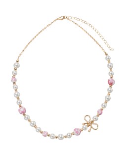 PEARL GOLD FLORAL BEAD NECKLACE