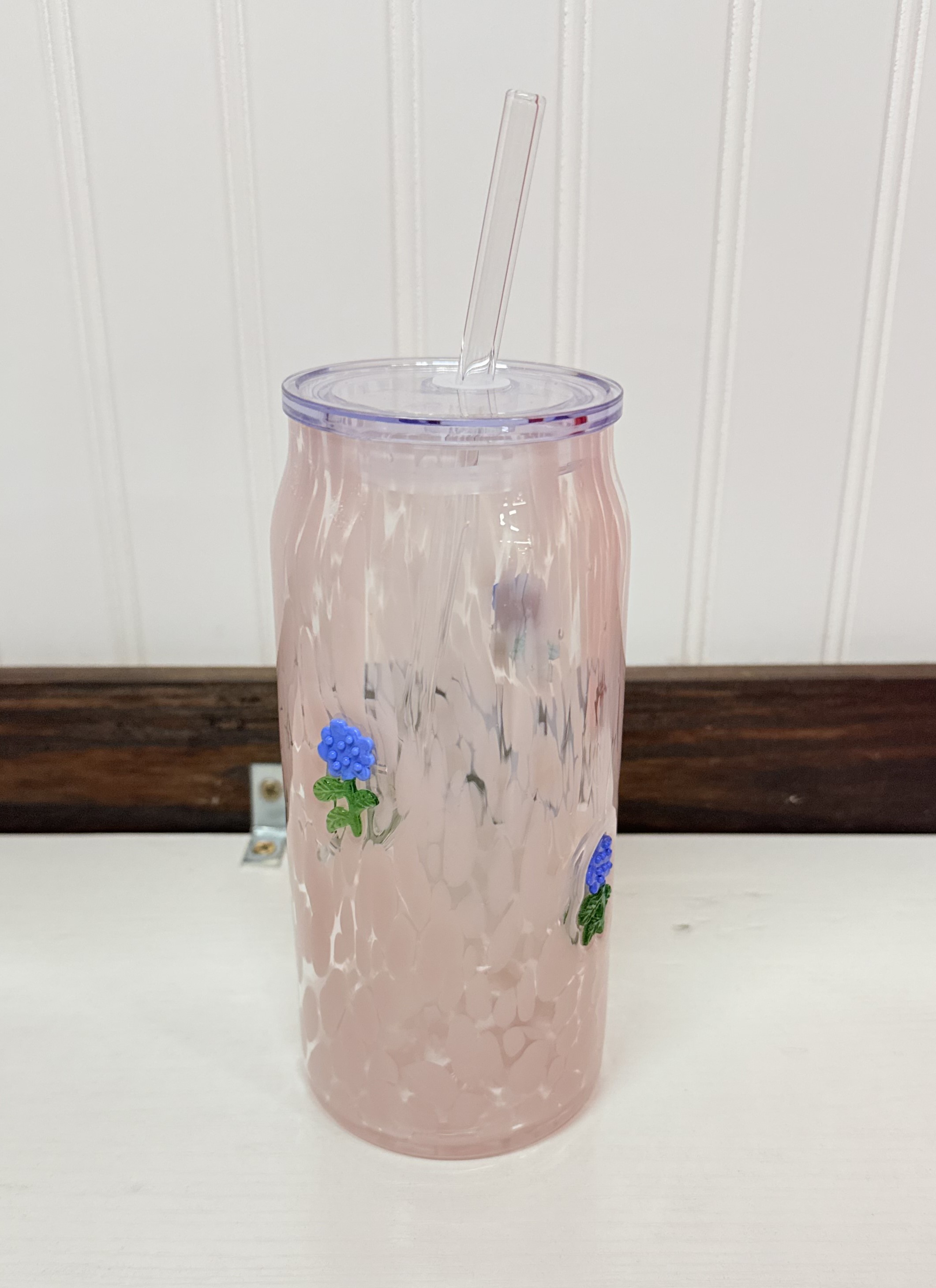 HYDRANGEAS CHARM GLASS 23OZ