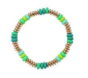 GREEN LIME RONDELLE BRACELET