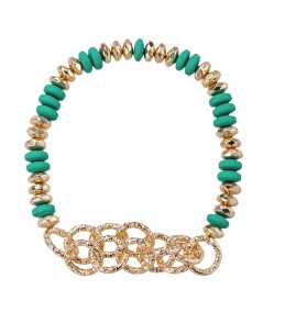GREEN GOLD CIRCLE BRACELET