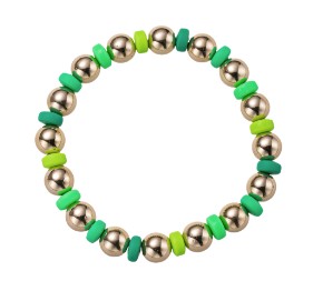 GOLD GREEN RONDELLE BRACELET