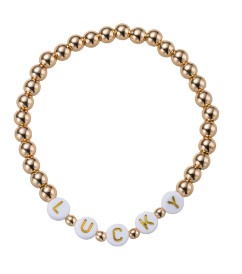 GOLD LUCKY BEAD BRACELET