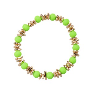 LIME RUBBER BALL BRACELET