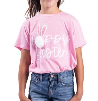 YTH HOPPY EASTER PINK CREW