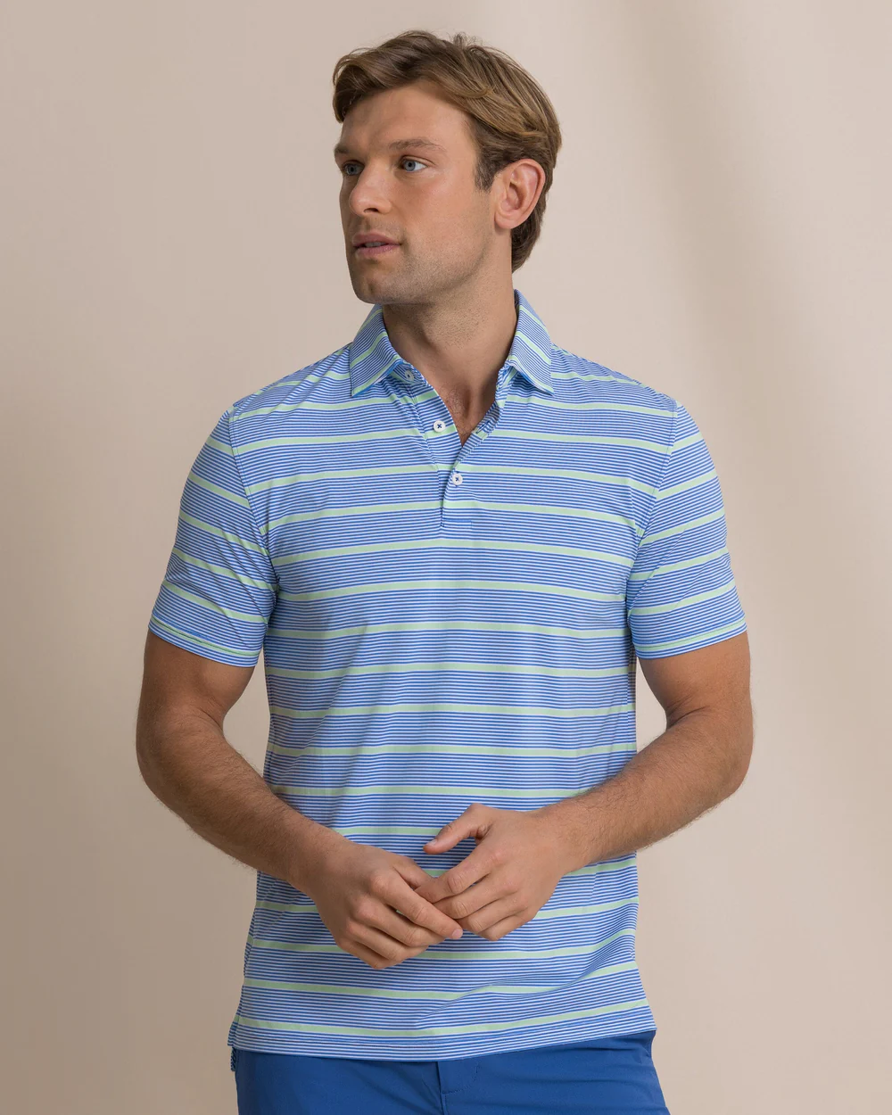 BLUE CORE STRIPE POLO