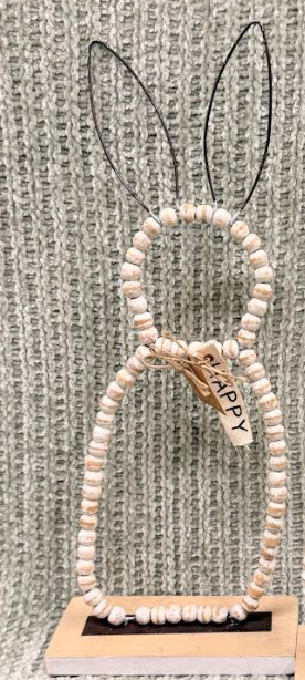 TALL BEADED BUNNY SITTER