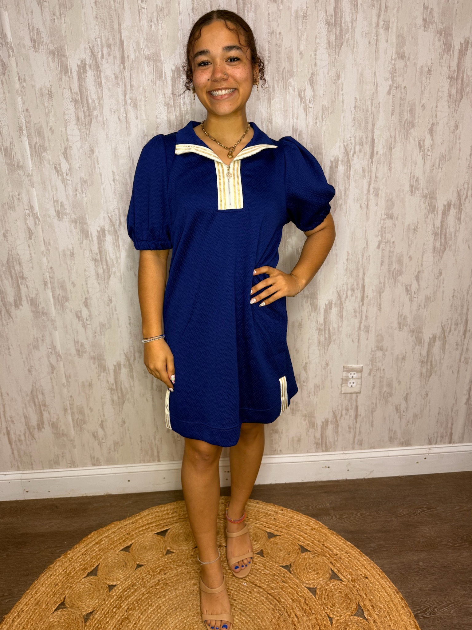 NAVY ANDIE DRESS