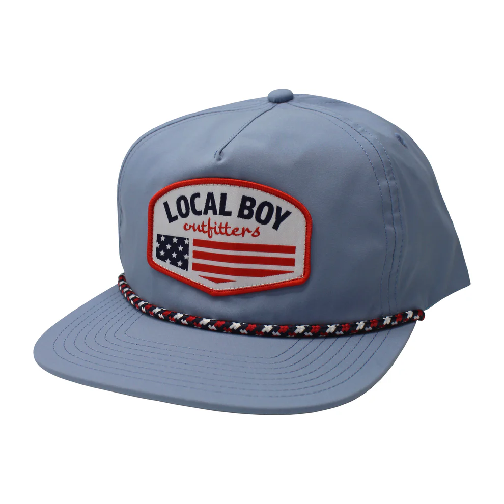 STONE FLAG BADGE ROPE HAT