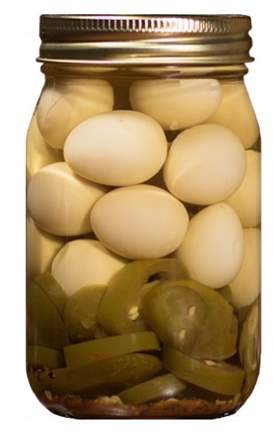 SPICY PICKLED QUAIL EGGS 16OZ