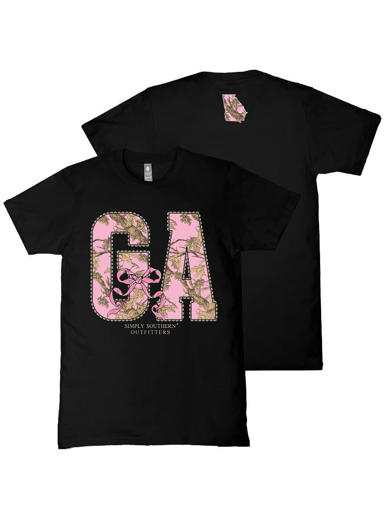 YTH SS STATE GA BLACK TEE