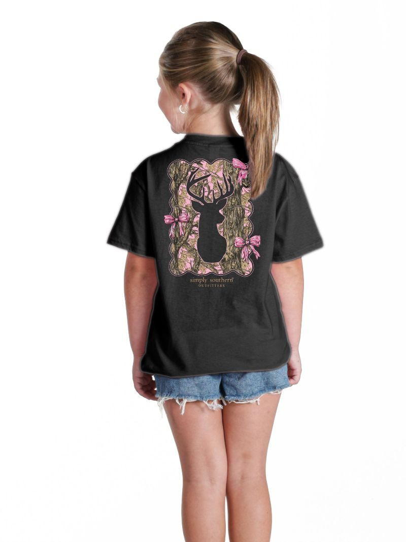 YTH SS DEER BLACK TEE