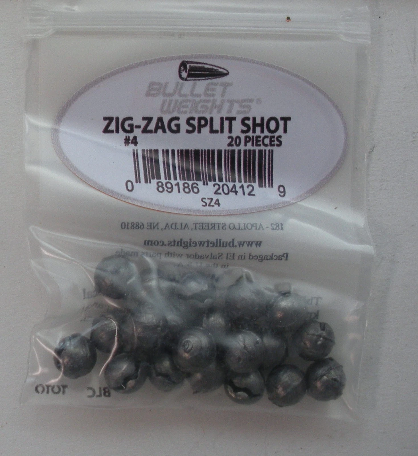 BULLET WEIGHTS SZE4 ZIG ZAG