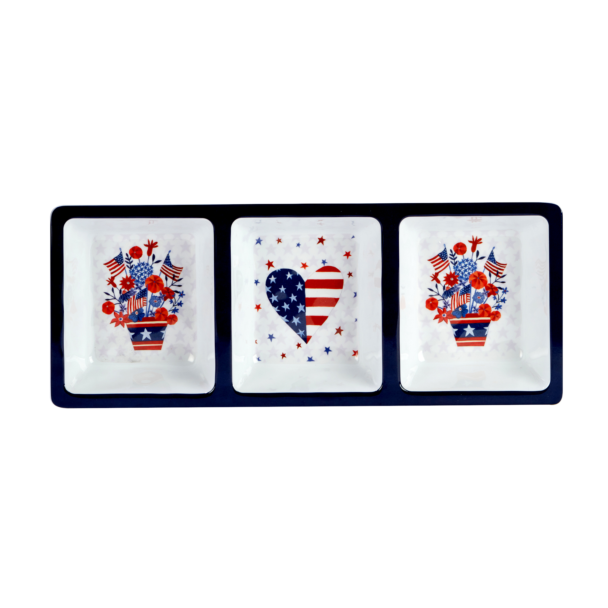 STARS STRIPES RELISH TRAY