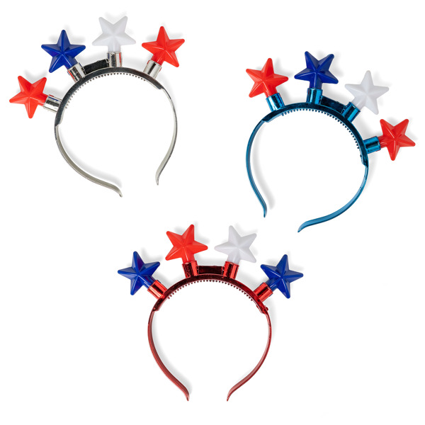 USA FLASHING STAR HEADBAND