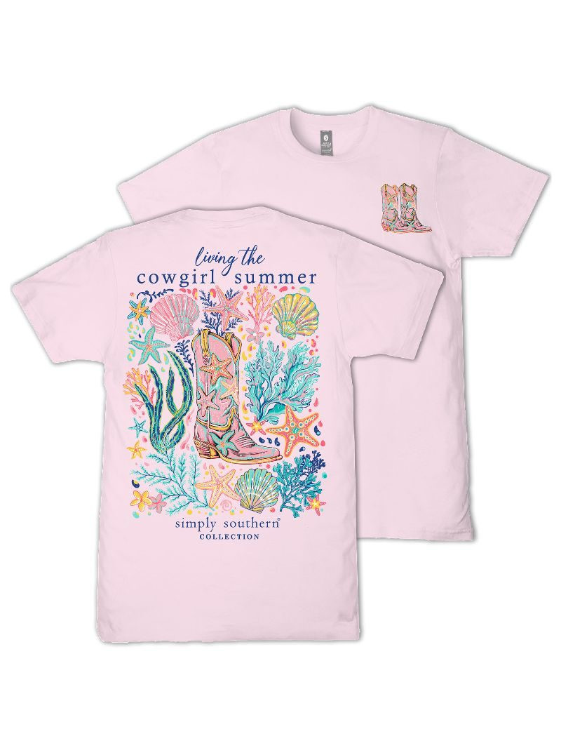 YTH SS COWGIRL PEONY TEE
