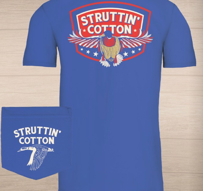BLUE PATRIOTIC MALLARD TEE