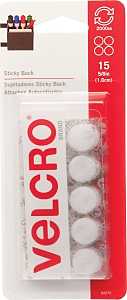 WHITE VELCRO ADHESIVE 5/8IN