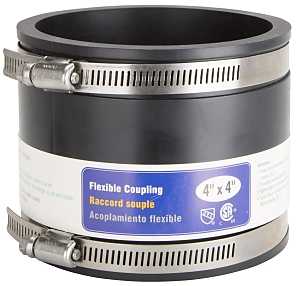 BLACK PVC FLEX COUPLING 4IN