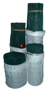 GREEN BAMBOO STAKE 3/16"X2'