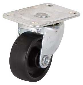 ZINC BLACK SWIVEL CASTER 1-1/4