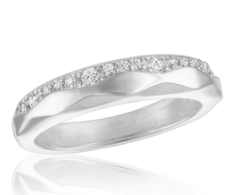 CZ WAVY CONTOUR STACK RING