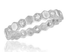 HONEYCOMB ETERNITY STACK RING