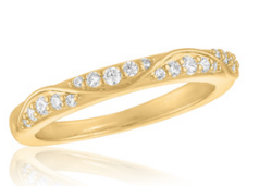 CZ ETERNITY GOLD LAYERS RING