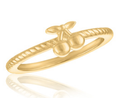 TWISTED CHERRY GOLD LAYER RING
