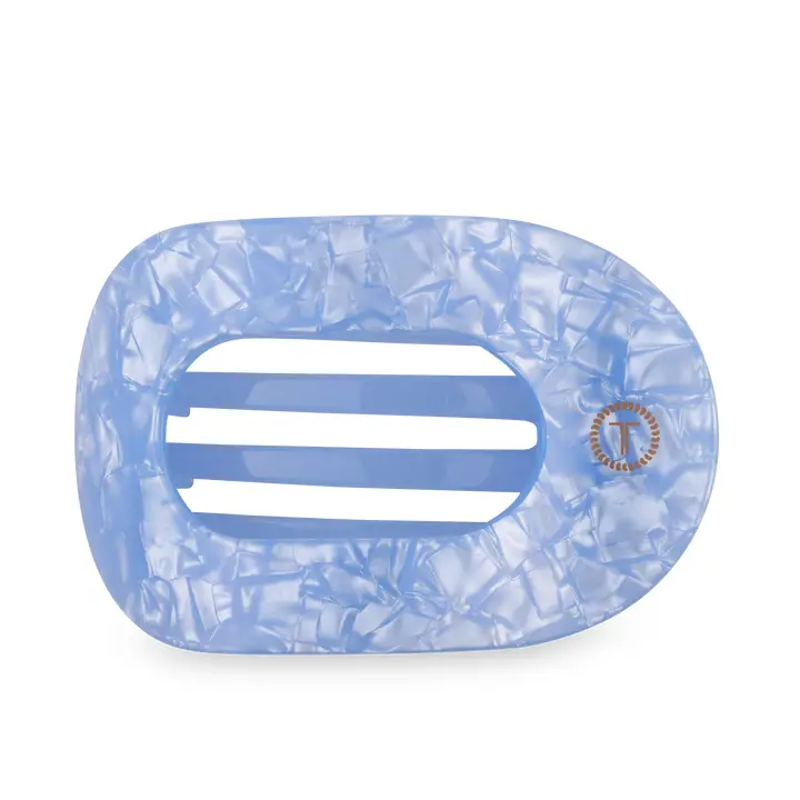 LRG FLT RND CLIP BLUE LAGOON