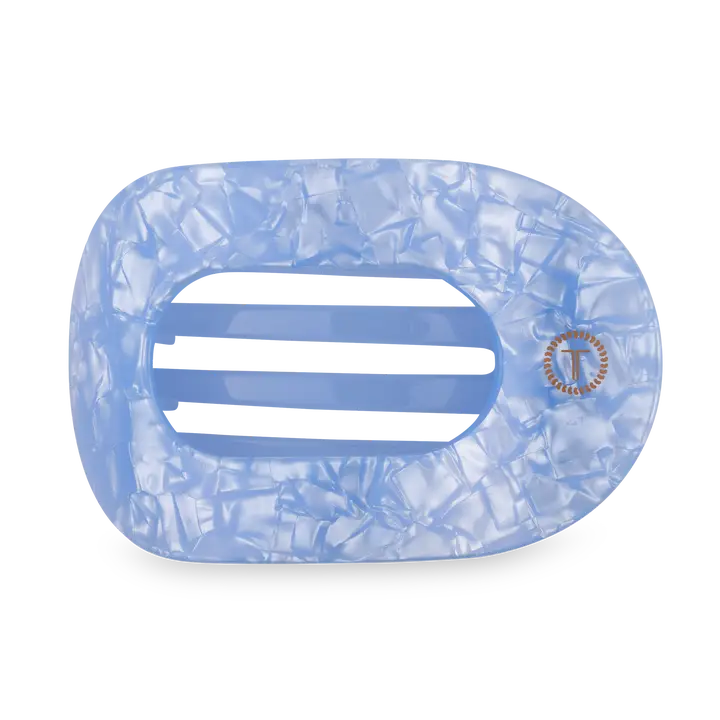 MED FLT RND CLIP BLUE LAGOON