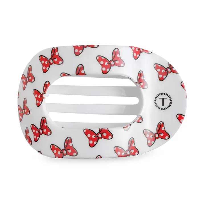 TINY FLT RND CLIP MINNIE BOWS