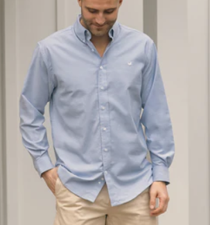 BLUE OXFORD DRESS SHIRT SIZE  SMALL