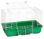 GREEN PLASTIC BOTTOM RABBIT CAGE