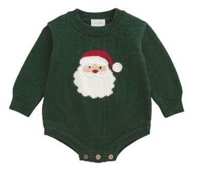 GREEN SANTA SWEATER BUBBLE