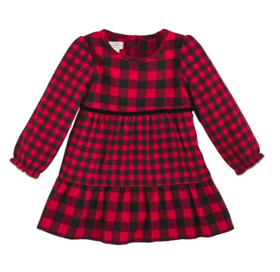 BUFFALO CHECK DRESS SET 4T