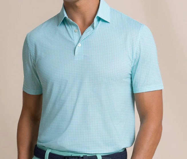 KEYS ISLAND VIEW GINGHAM POLO
