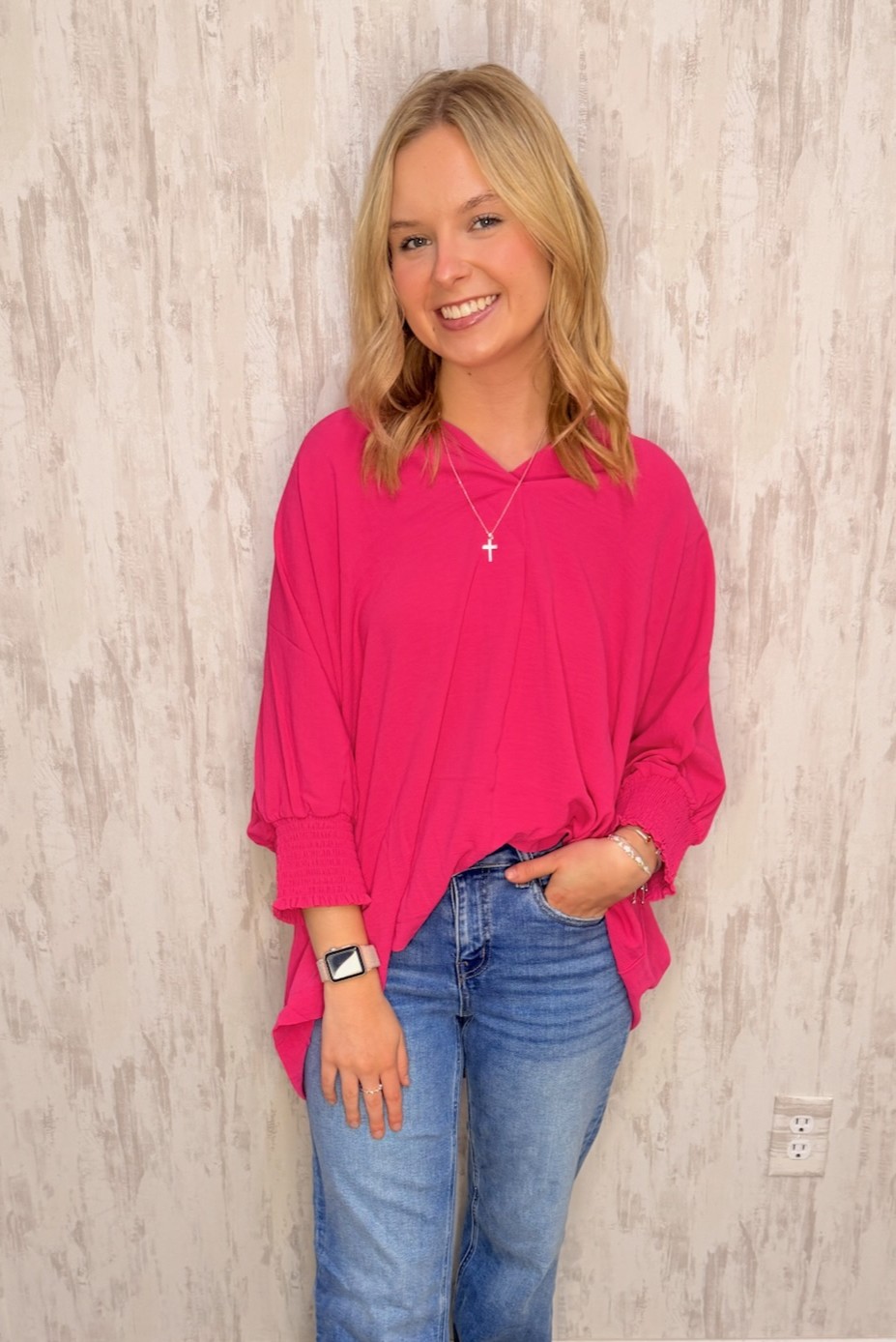SMOCK COLLAR TOP