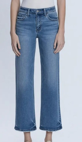 HI RISE ANKLE SLIM WIDE JEAN
