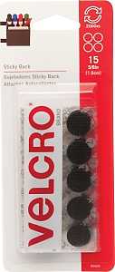BLACK VELCRO ADHESIVE 5/8IN