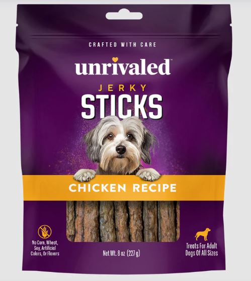 CHICKEN JERKY STICKS 8OZ