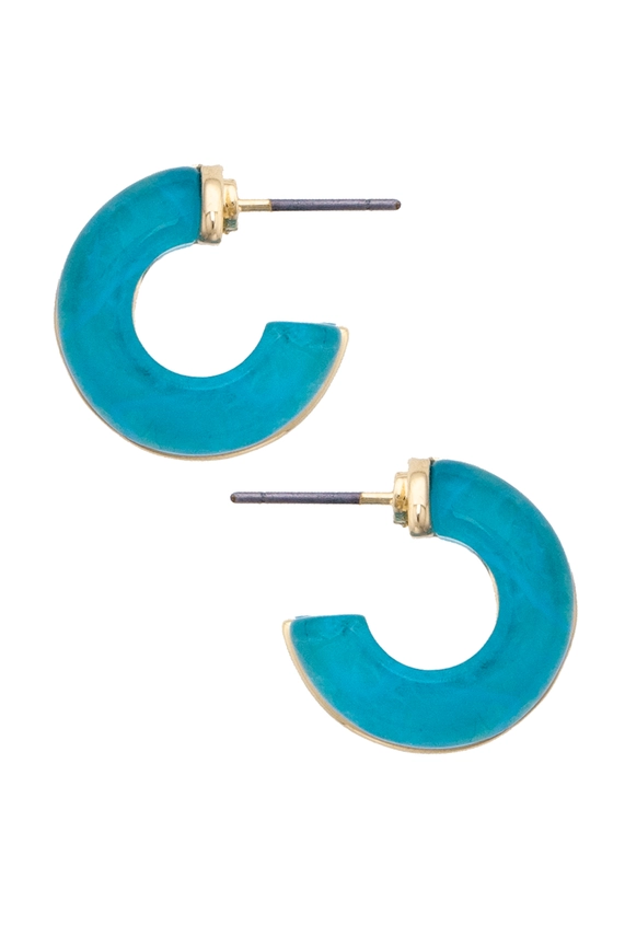 DYLAN BLUE DOUBLE HOOP EARRINGS