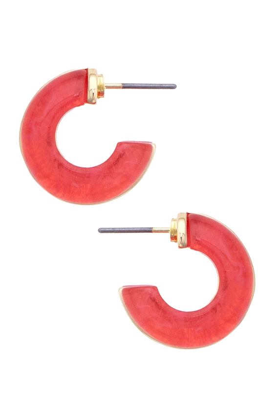 PINK DYLAN DOUBLE HOOP EARRINGS