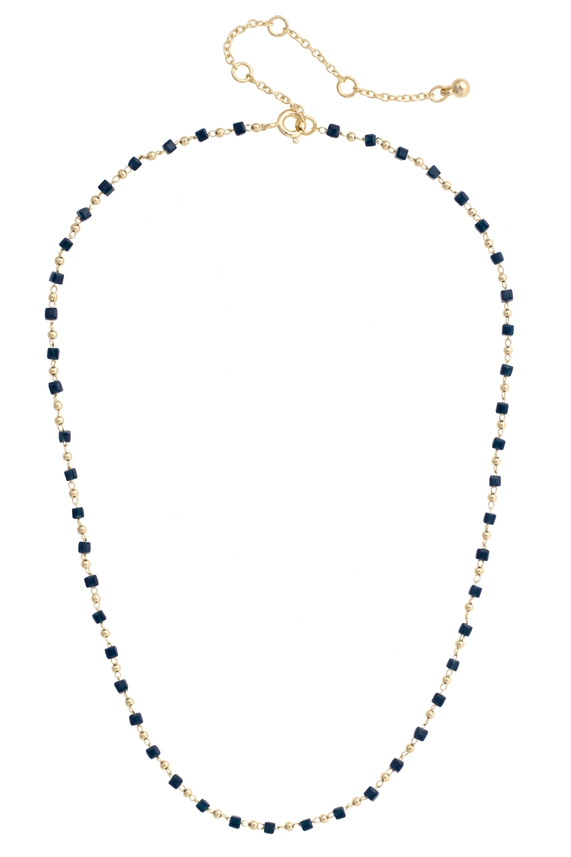 CELINE NAVY LAYERING NECKLACE