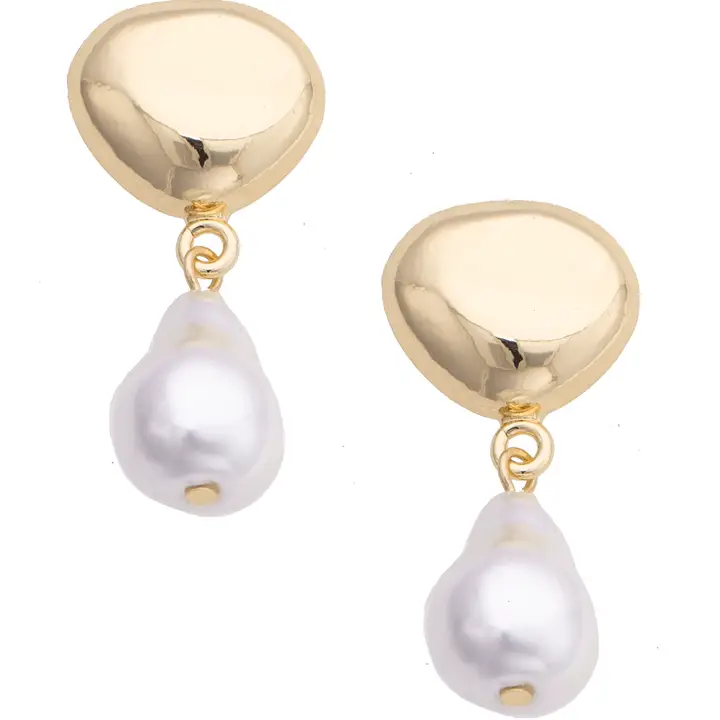 ELLISON PEARL GOLD EARRINGS
