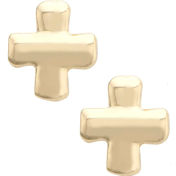 BELLE SQUARE CROSS STUDS