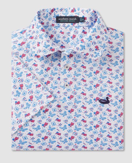 Y WHITE LIBERTY FLYLINE POLO