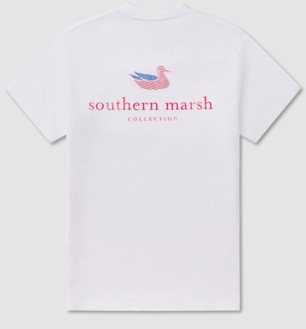 WHITE AUTHENTIC FLAG TEE