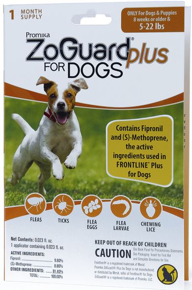 ZOGUARD PLUS FOR DOGS 5-22LBS