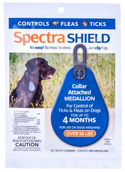 SPECTRA SHIELD FLEA & TICK MEDALLION 56+LBS
